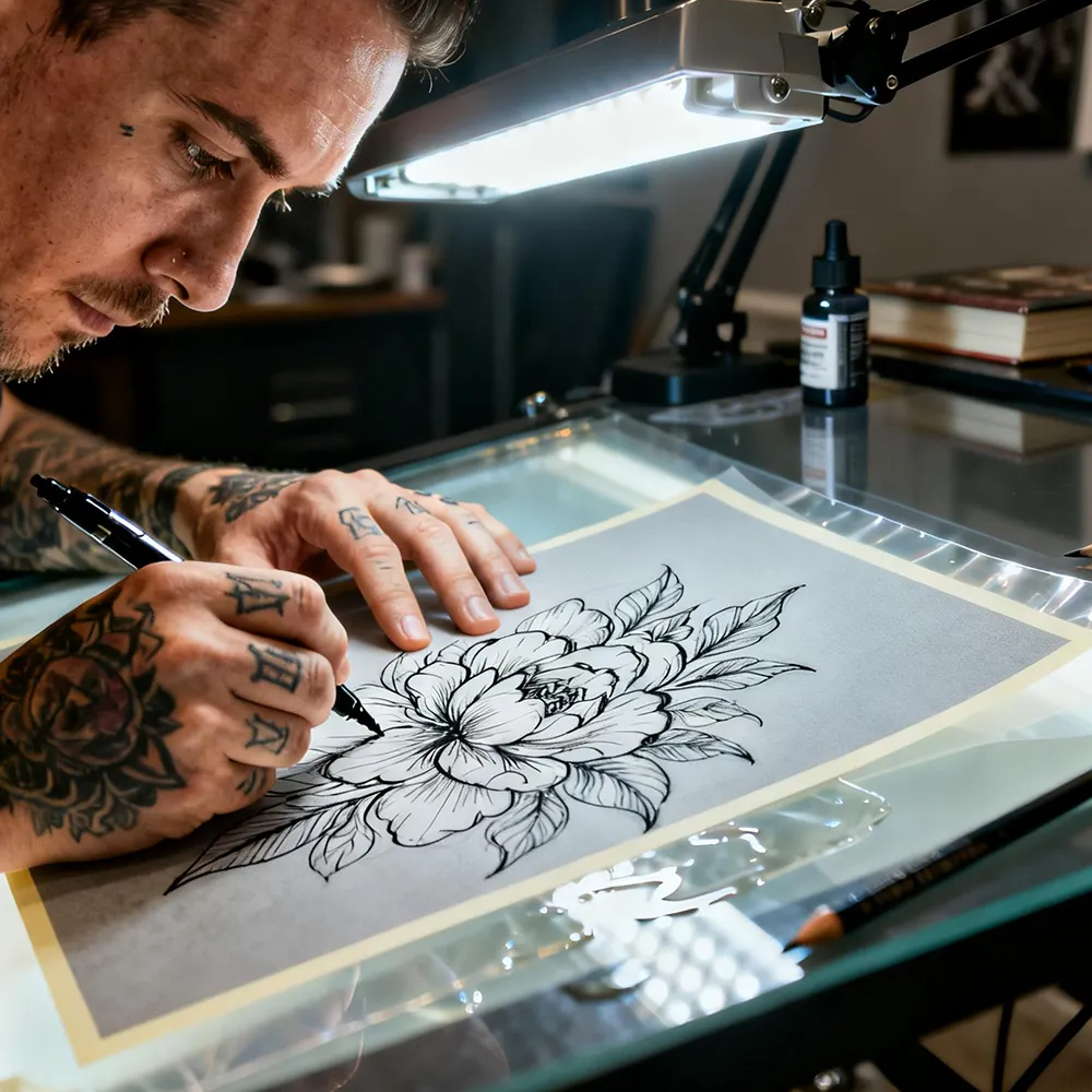 Carta professionale per il trasferimento di tatuaggi