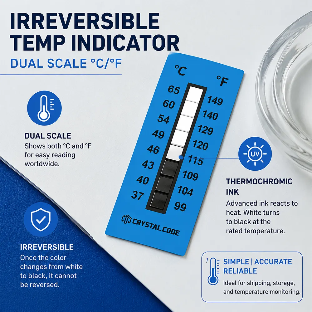 Etichetta autoadesiva dell'indicatore di temperatura