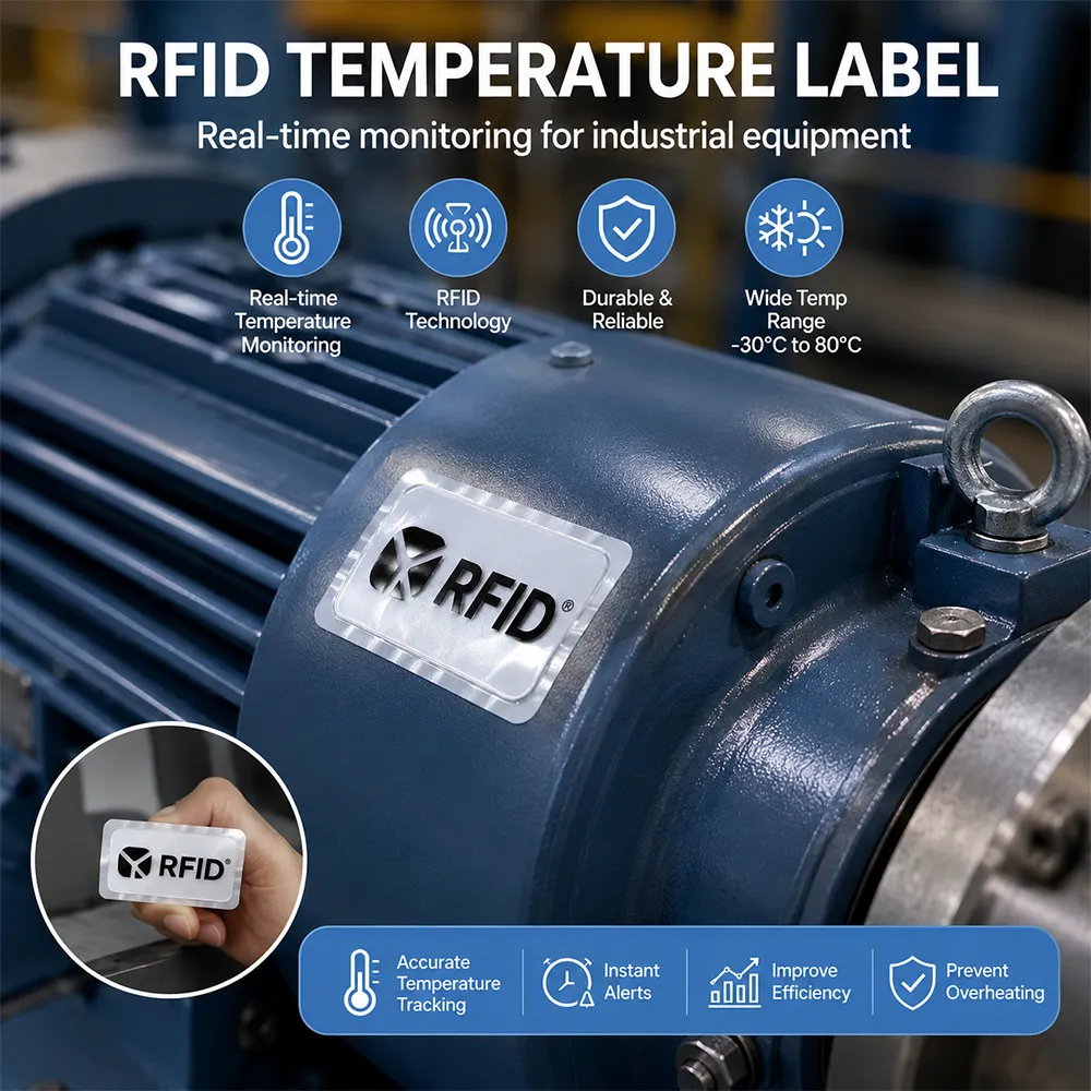 Etichetta smart con indicatore di temperatura