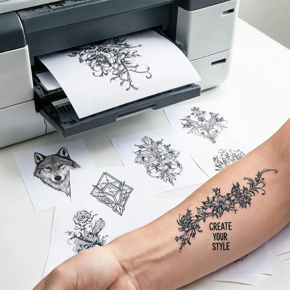 Carta temporanea per tatuaggi per attività
