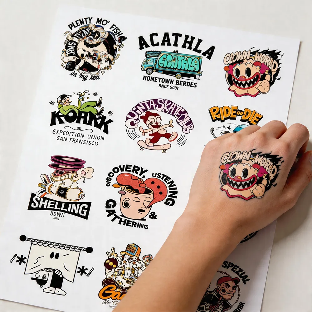 Carta temporanea per il trasferimento di tatuaggi