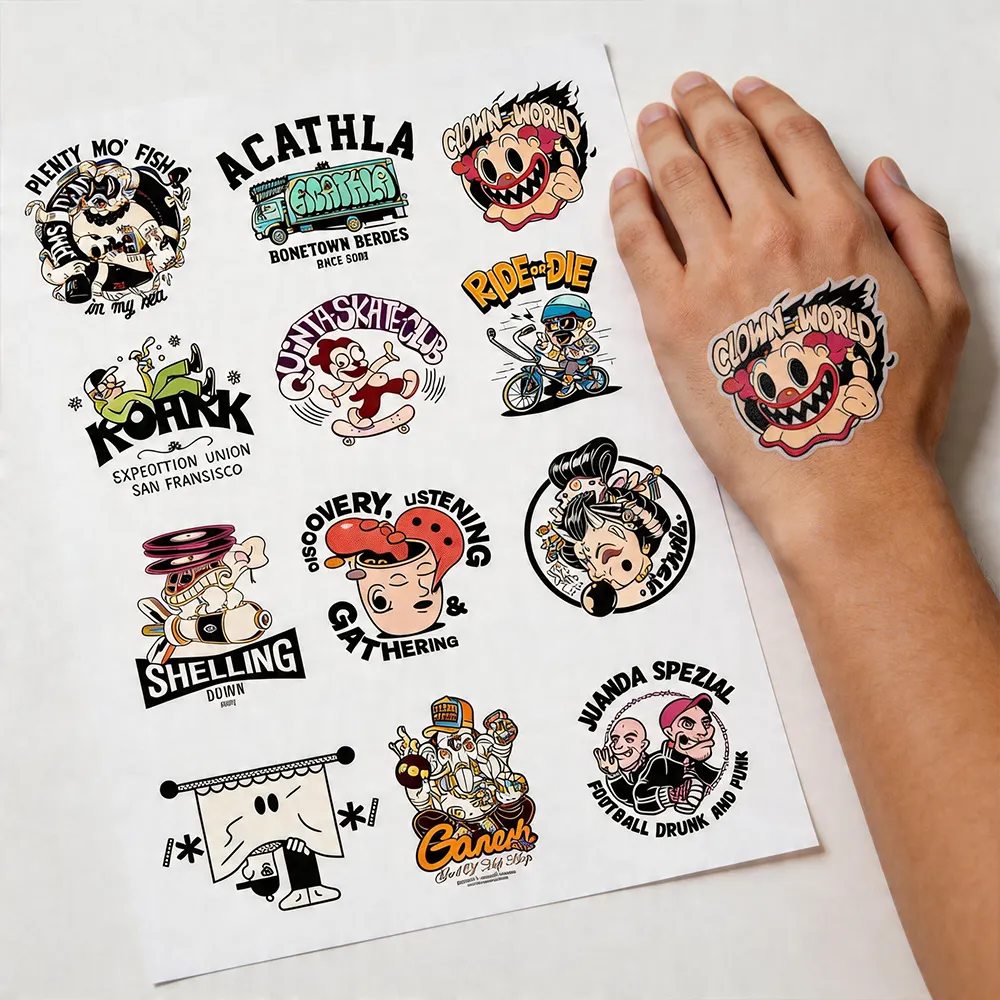 Carta per tatuaggi a trasferimento d'acqua